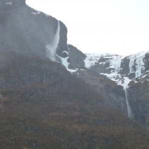 rainy fjord view